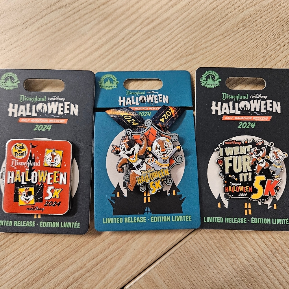 2024 Disneyland Halloween 5k Pin Set